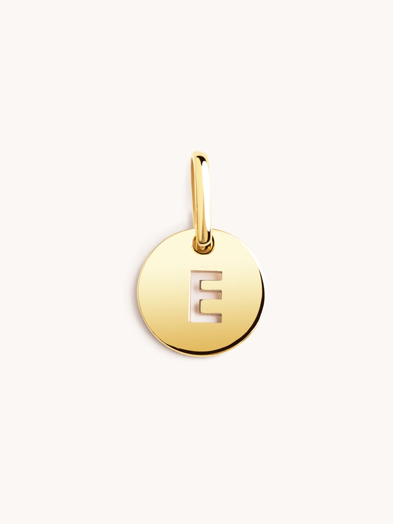 Mini Medallion Letter Silber, vergoldet