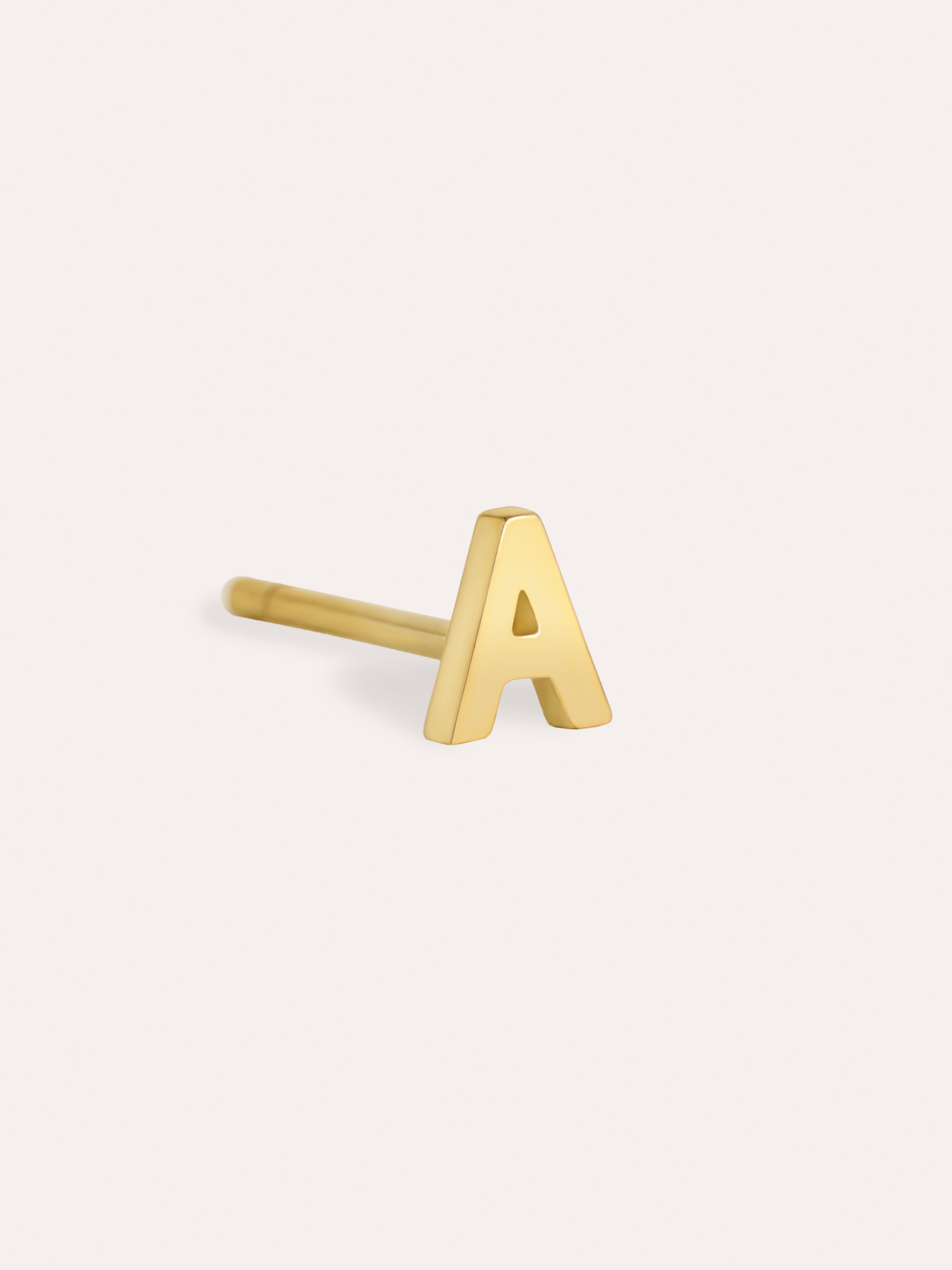 Letter Gold Single Earring