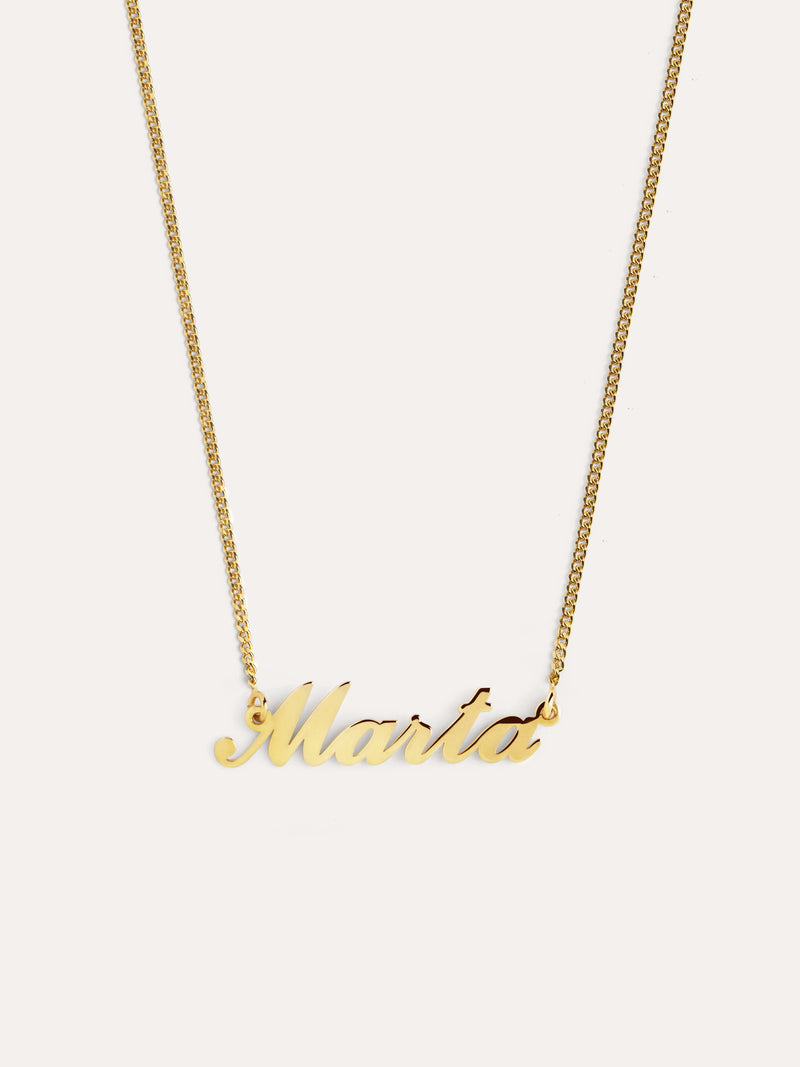 Carrie Personalisiertes Halskette, Silber, vergoldet