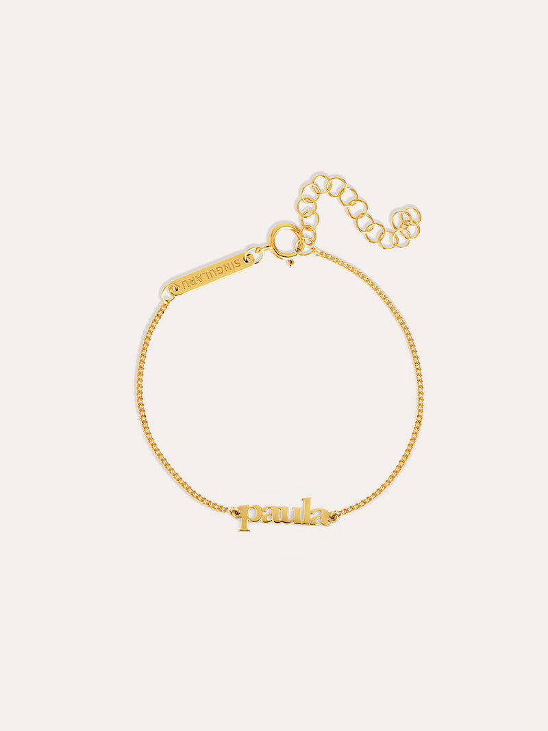 Monogram Personalisiertes Armband Silber, vergoldet