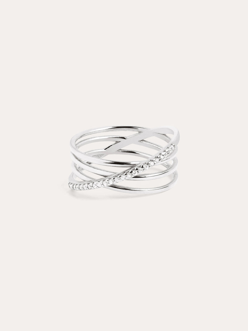 Comete Ring Silber, vergoldet




