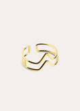 Double Peak Ring Silver 18kt Gold Plated