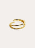Twist Doppel Ring Silber, vergoldet