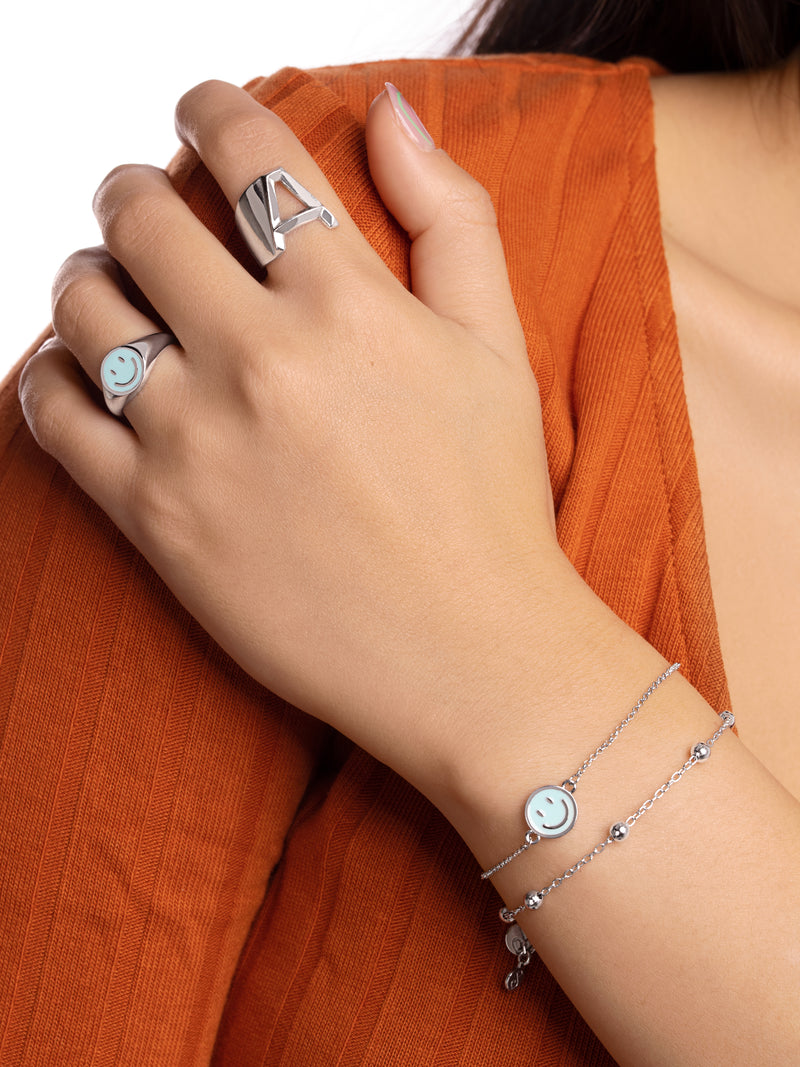 Smiley Sky Enamel Ring