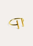 Anillo Sticks Plata Baño Oro