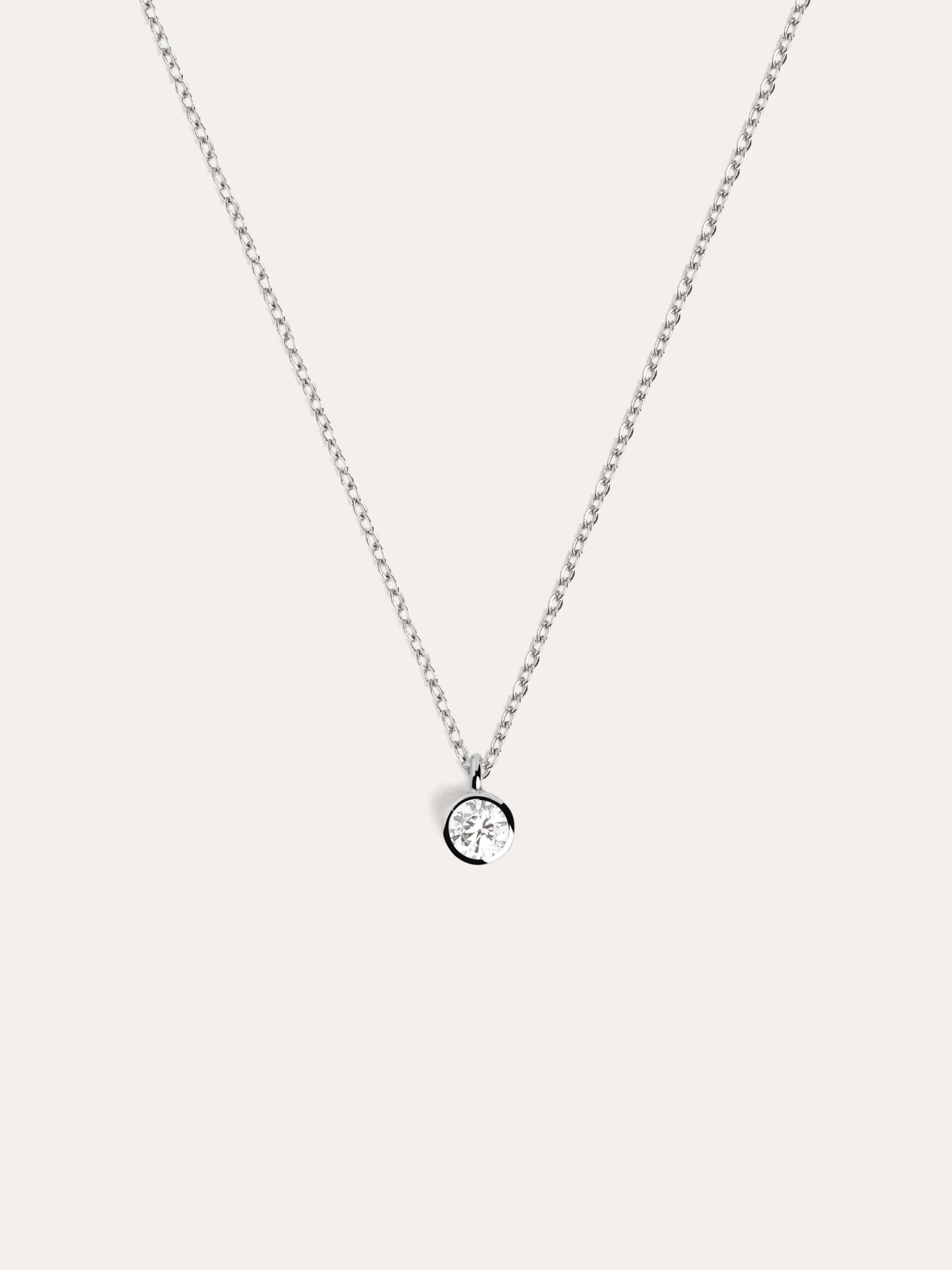 Single Spark Silver Necklace