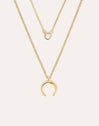 Pack 2 Collares Spark + Mini Moonset Plata Baño Oro