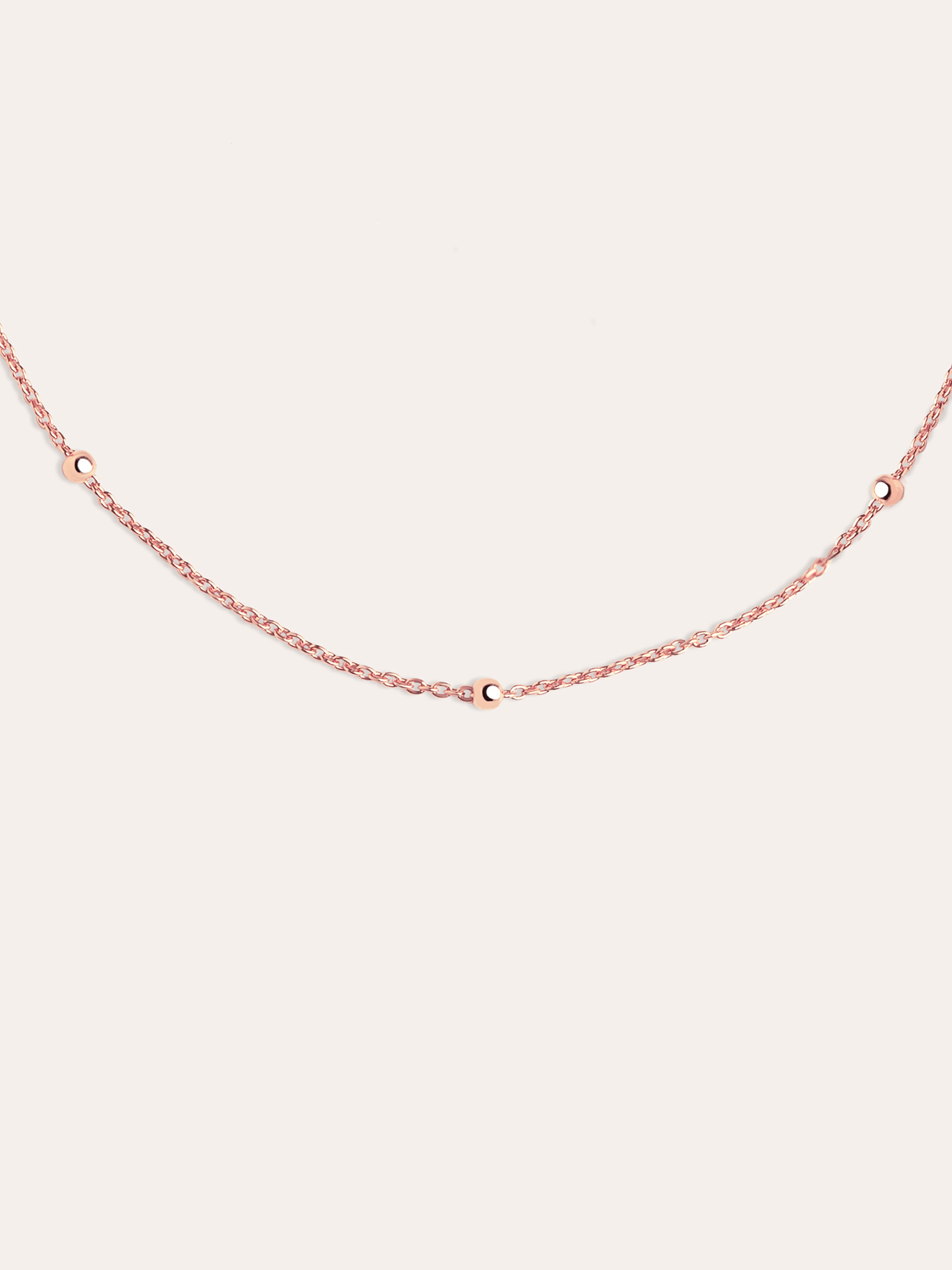 Dots Rose Gold Necklace