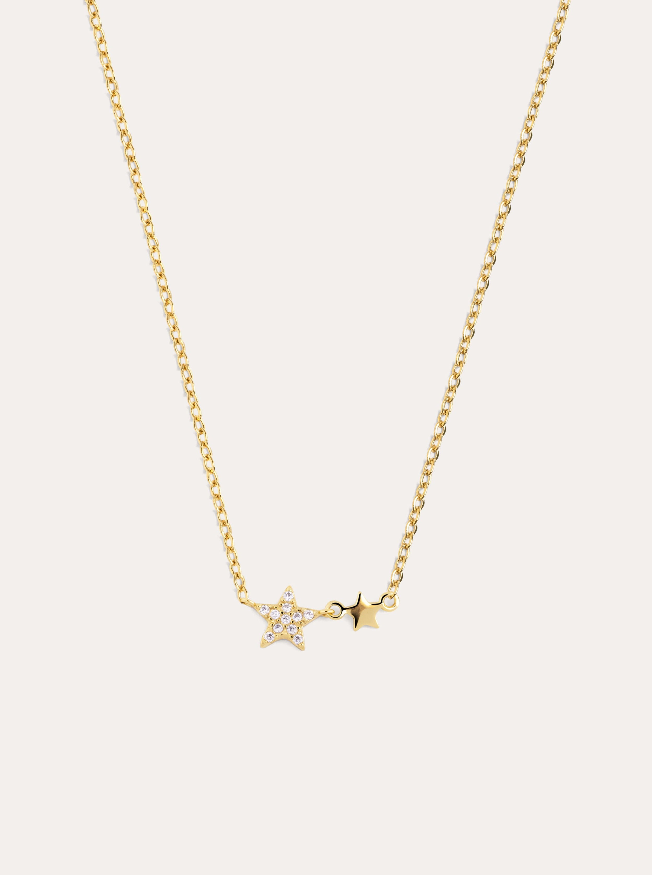 Duo Stars Gold Necklace