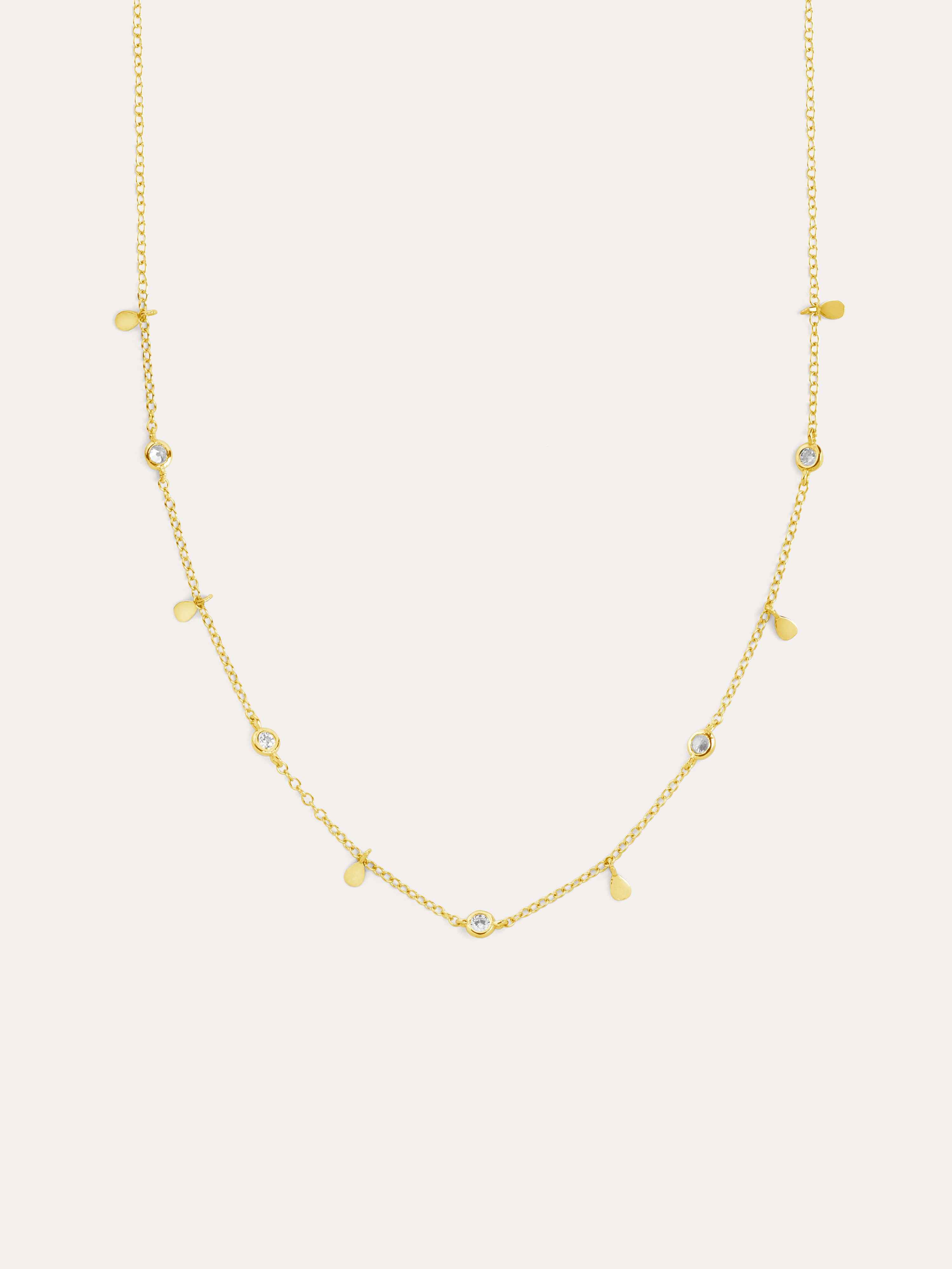 Mini Spark Drop Gold Necklace