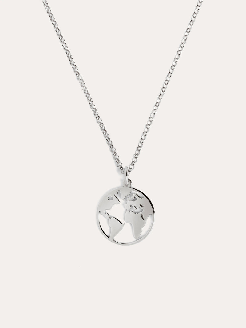 World Halskette Silber