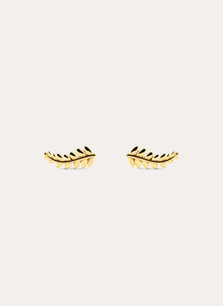 Pendientes Mini Gren Plata Baño Oro
