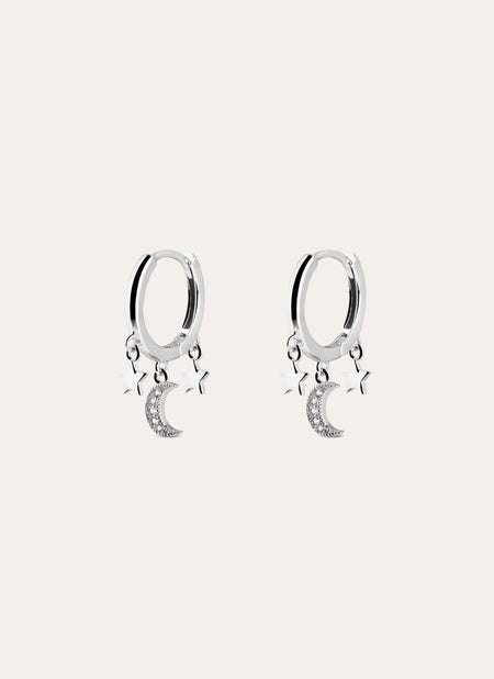 Pendientes Midnight Sky Plata