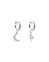 Polar Moon Spark Silver Earrings