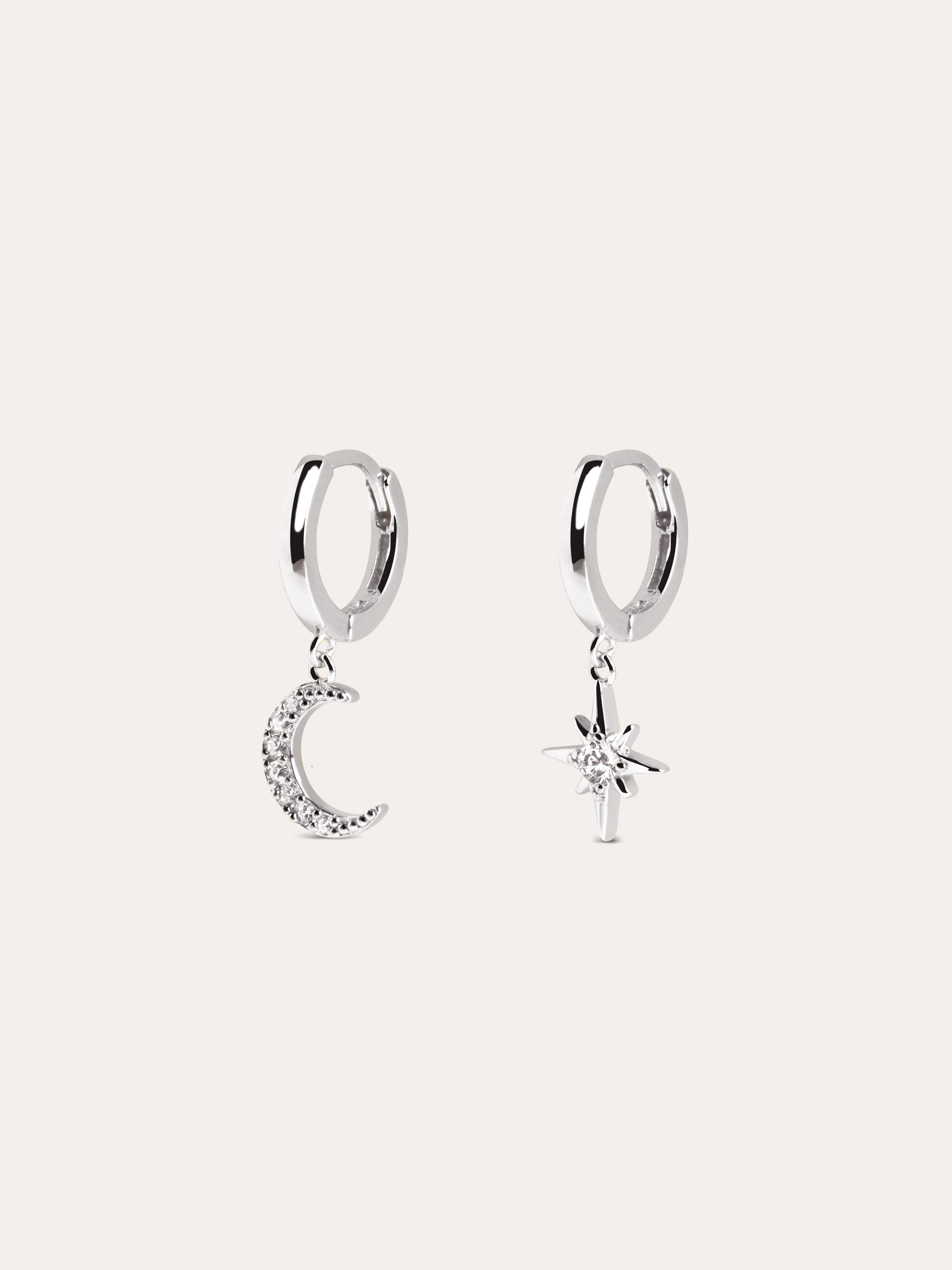 Pendientes Polar Moon Spark Plata