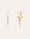 Star Punk Gold Earrings