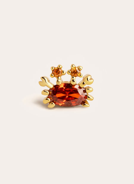 Sea Crabby Gold Single Earring