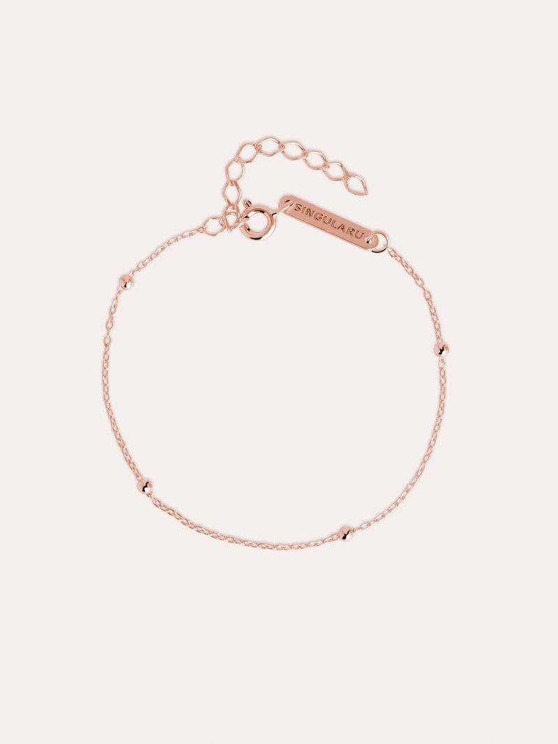 Dots Armband Silber, Rosévergoldet