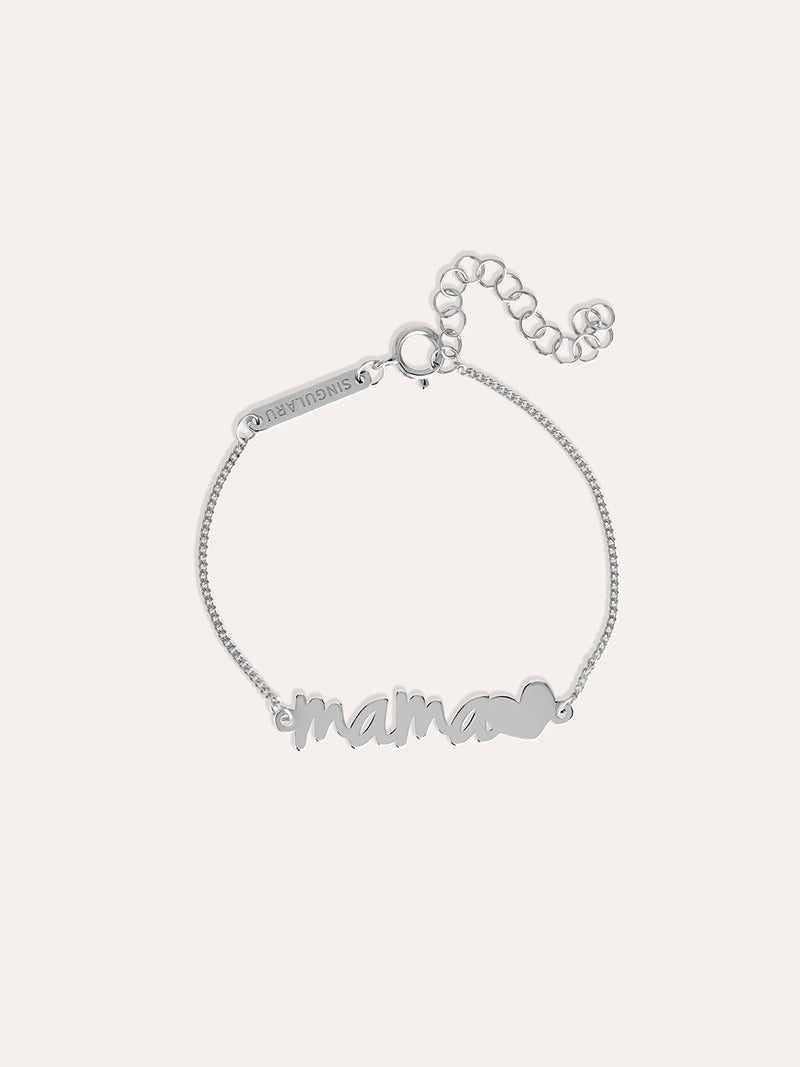 Armband Mama Heart Silber