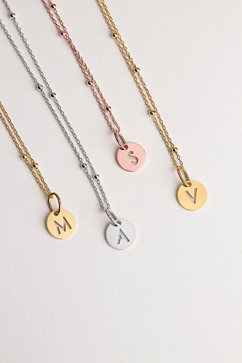 Mini Medaillon Halskette, Silber