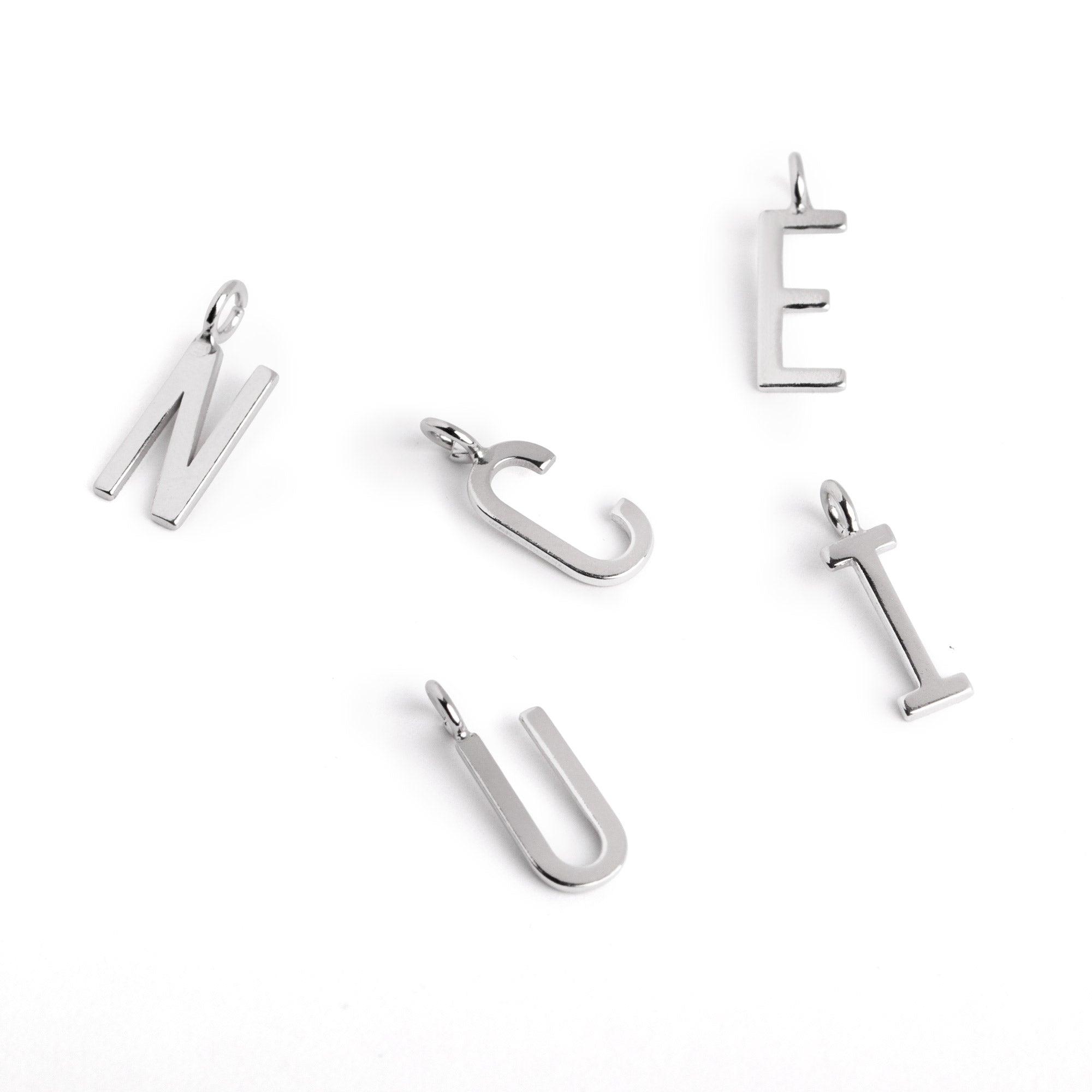 Inicial Collar Personalizado Letters Plata M