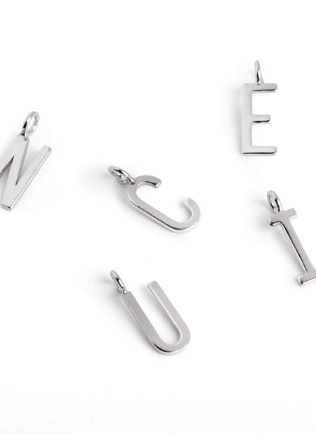 Initiale Collier Personnalisé Letters Argent D