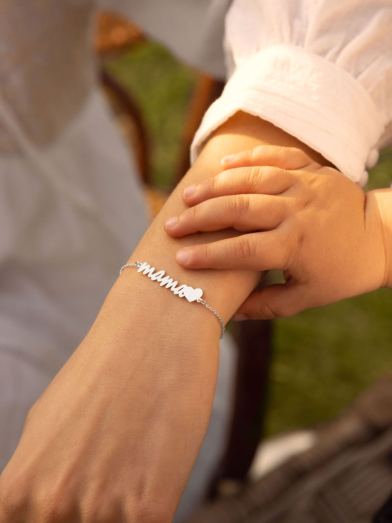 Armband Mama Heart Silber